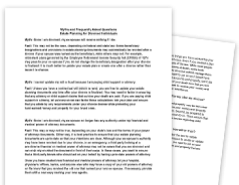 251211 Myths and Frequently Asked Questions Estate Planning for Divorced Individuals Thumbnail 238x247 HW